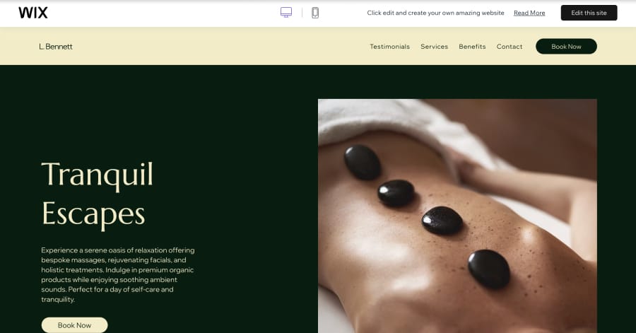 L. Bennett - Spa Website Templates