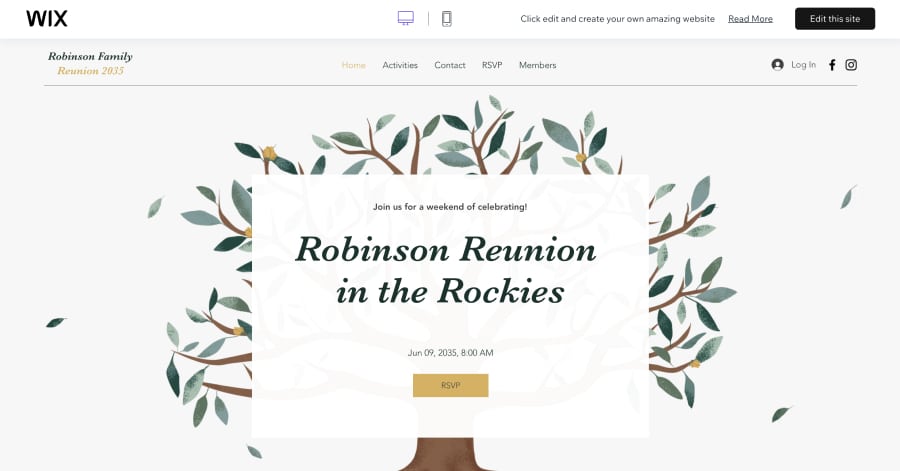 Robinson Family - Family Website Templates Robinson Family - Family Website Templates