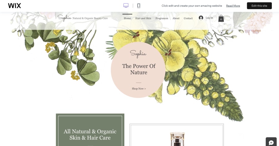Sophia Template - Green Website Templates