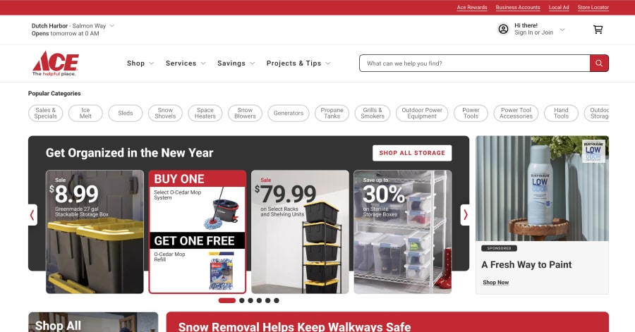 Ace Hardware - Franchise Website Example Ace Hardware - Franchise Website Example