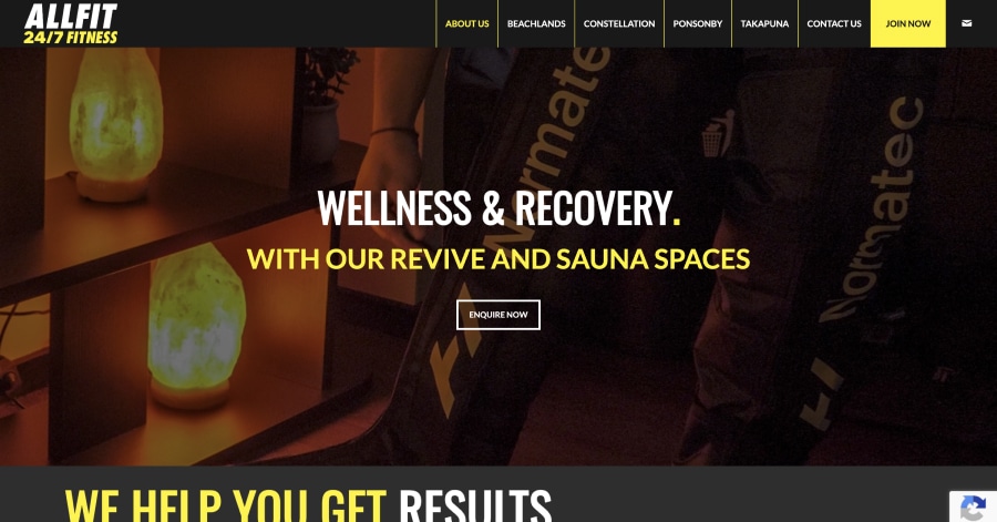 AllFit - Fitness Website Example AllFit - Fitness Website Example