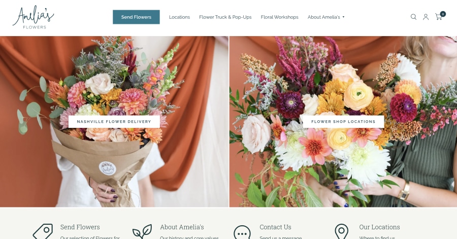 Amelia's Flowers - Flower Shop Website Example Amelia's Flowers - Flower Shop Website Example