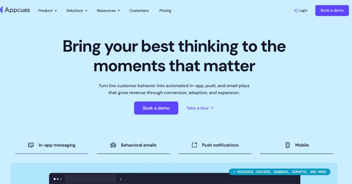 Appcues - Purple Web Design