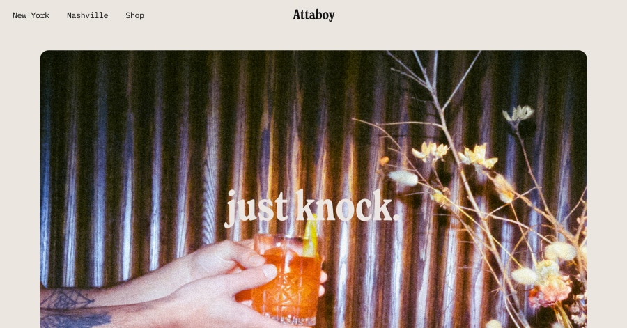 Attaboy - Liquor Store Website Example