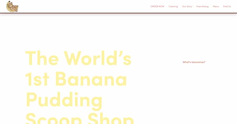 Baonanas - Food Truck Website Example