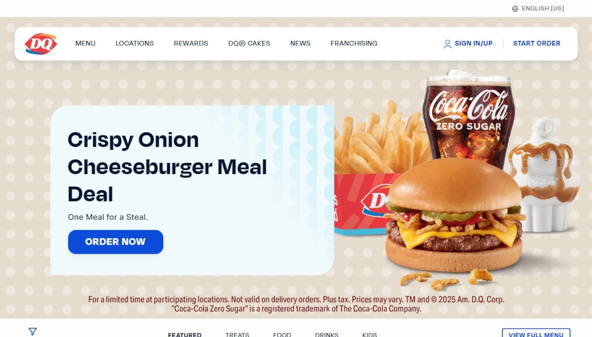 Best Above The Fold Websites_Dairy Queen
