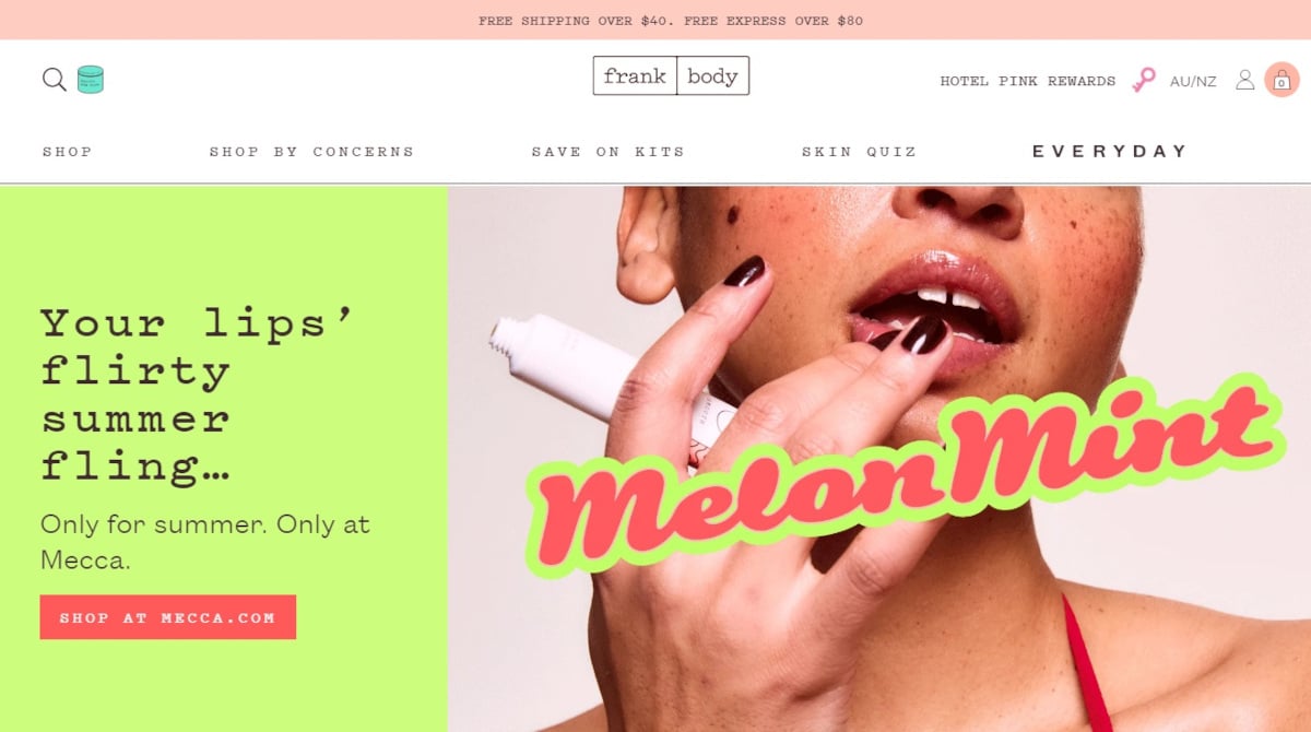 Best Above The Fold Websites_Frank Body