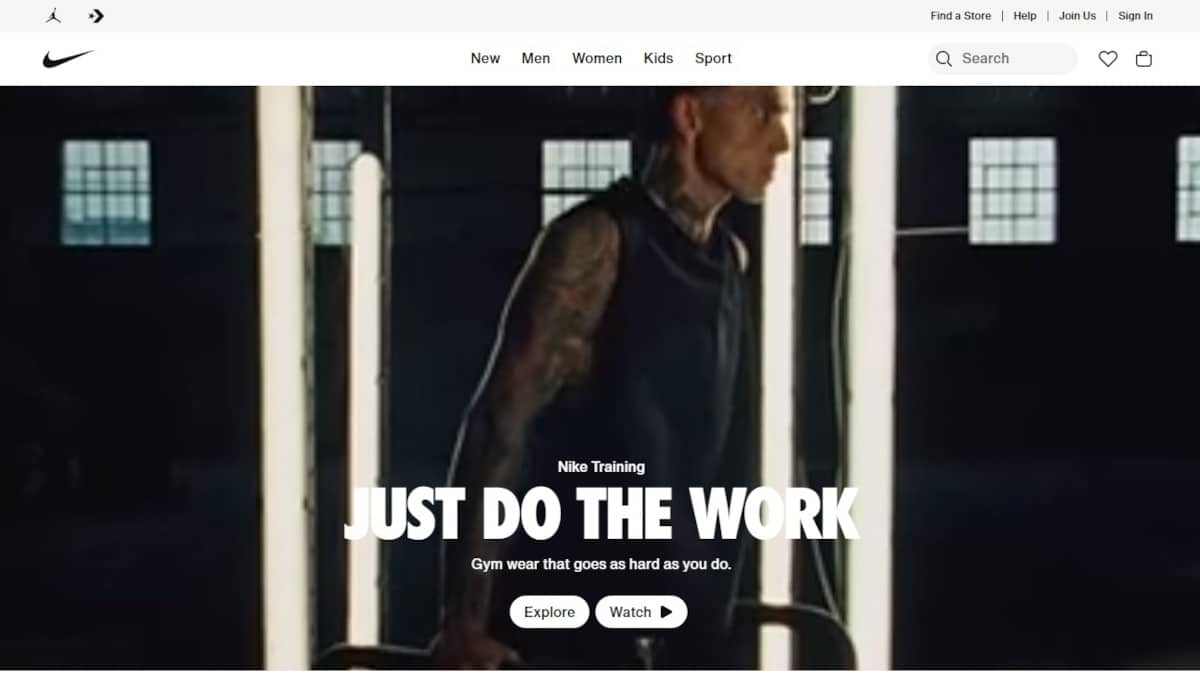 Best Above The Fold Websites_Nike
