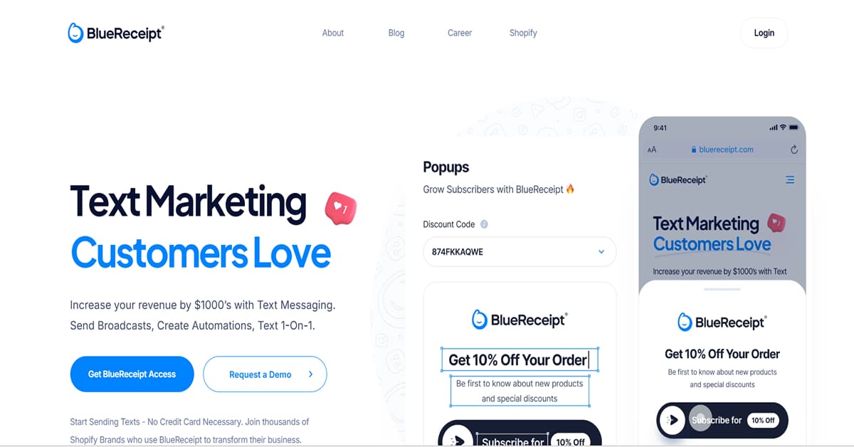 Blue Receipt - Unique Website