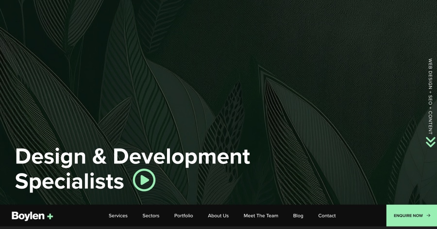 Boylen - Flat Design Website Example