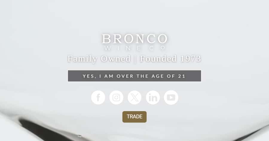 Bronco Wine - Wine Website Bronco Wine - Wine Website Examples
