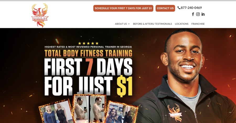 Built Phoenix Strong - Fitness Website Example Built Phoenix Strong - Fitness Website Example