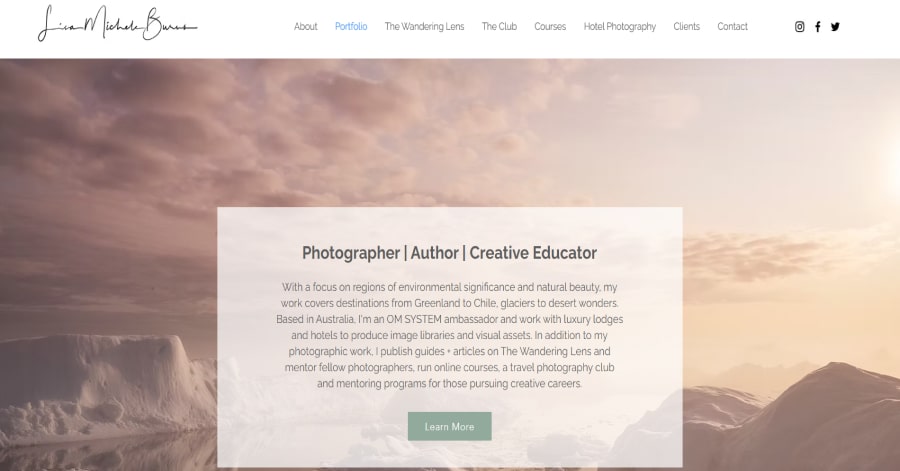 Burns - Wix Photography Example Lisa Michele Burns - Wix photography examples