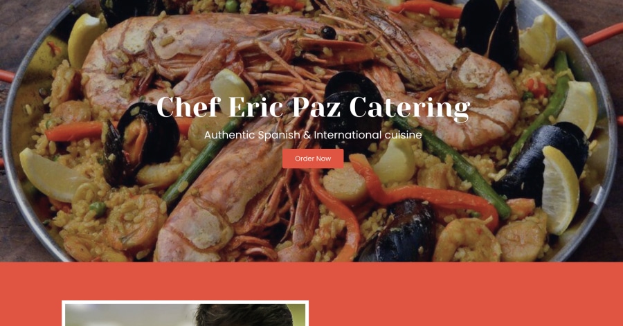 Chef Eric Paz Catering - Franchise Website Example Chef Eric Paz Catering - Franchise Website Example