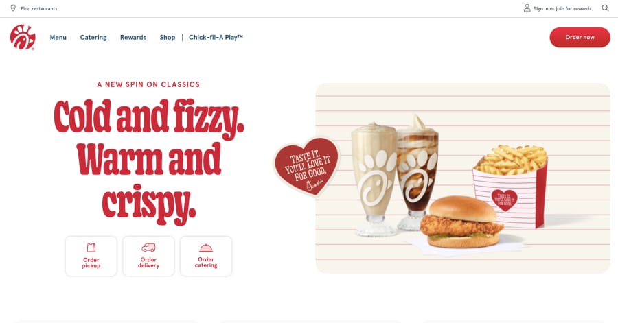 Chick-Fil-A - Franchise Website Example Chick-Fil-A - Franchise Website Example