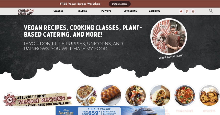 Cinnamon Snail - Food Truck Website Example