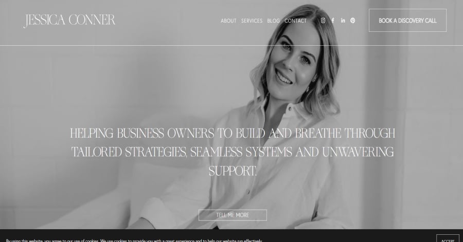 amanda kime - virtual assistant website example