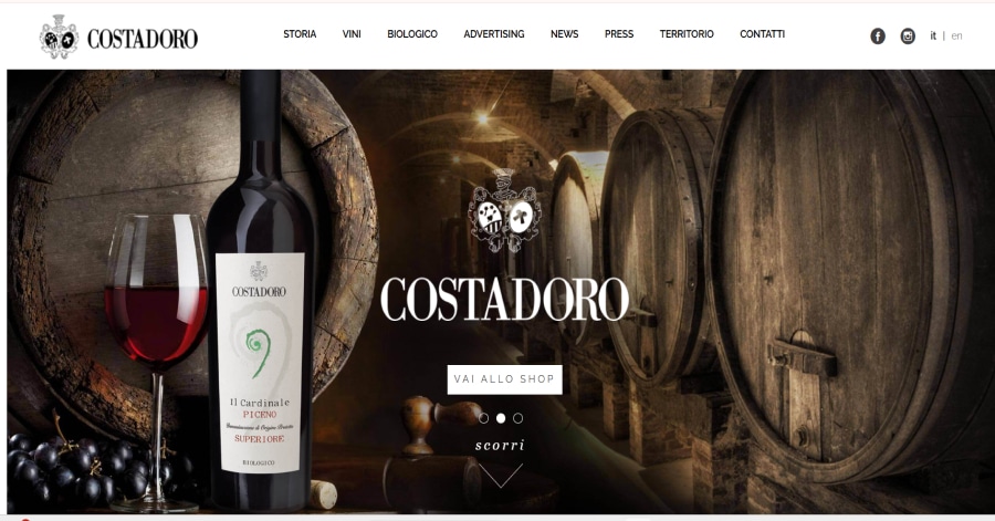Costadoro - Wine Website Costadoro - Wine Website Examples