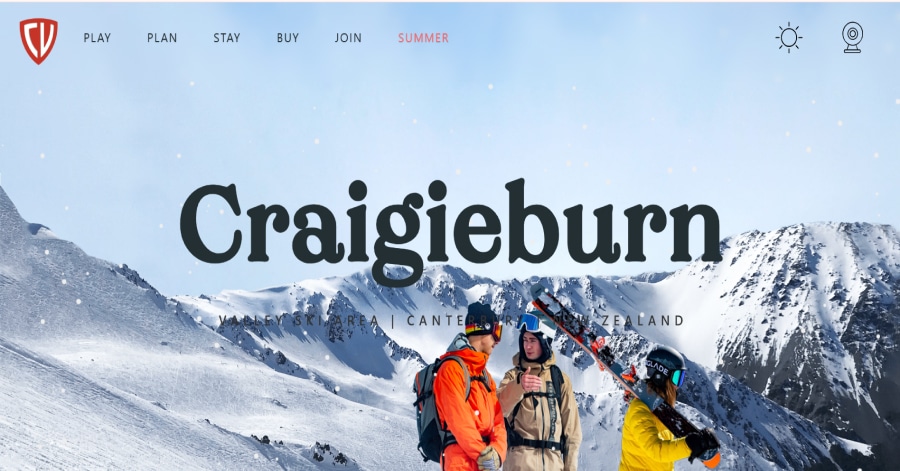 Craigieburn - Ski Resort Website Examples