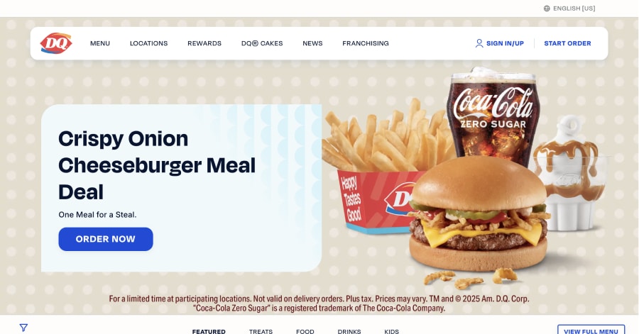 Dairy Queen - Franchise Website Example Dairy Queen - Franchise Website Example