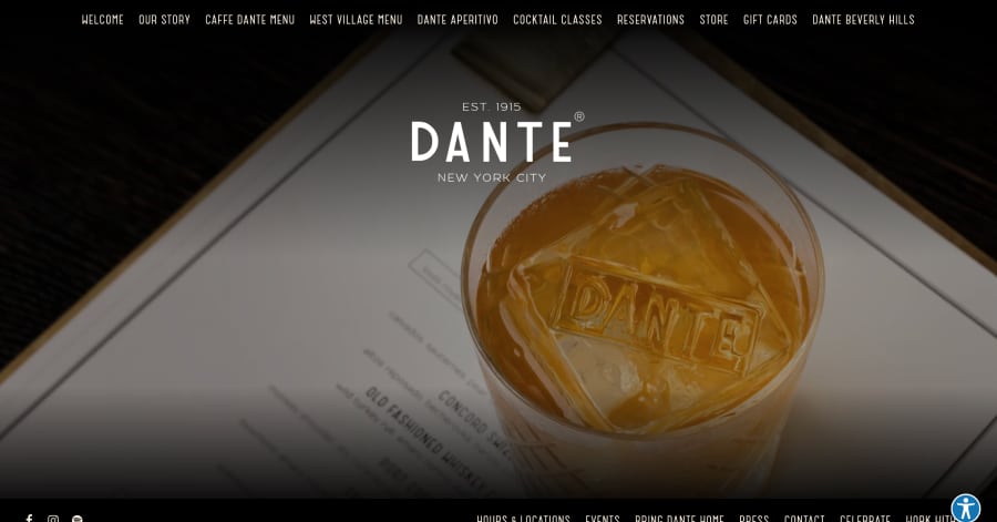 Dante - Liquor Store Website Example