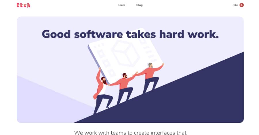 Etch Software - Flat Design Website Example