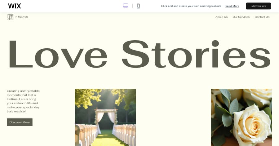 F. Nguyen - Wedding Planner Website Template F. Nguyen - Wedding Planner Website Template