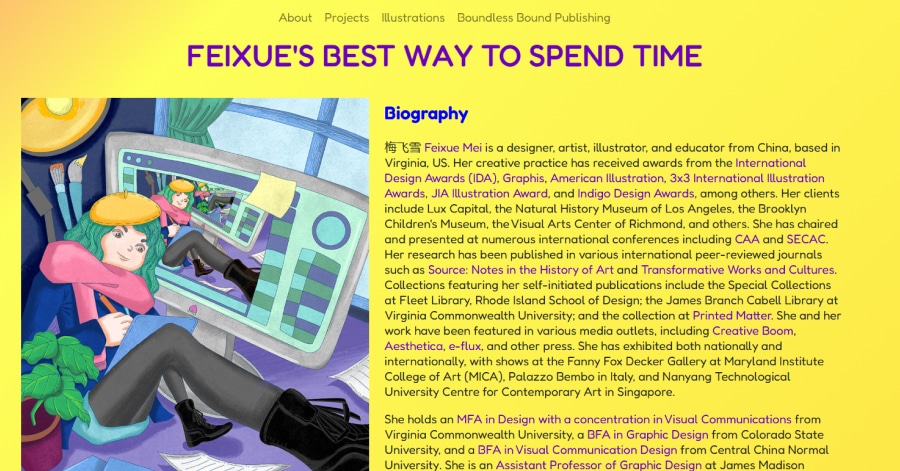 Feixue - Website Welcome Messages