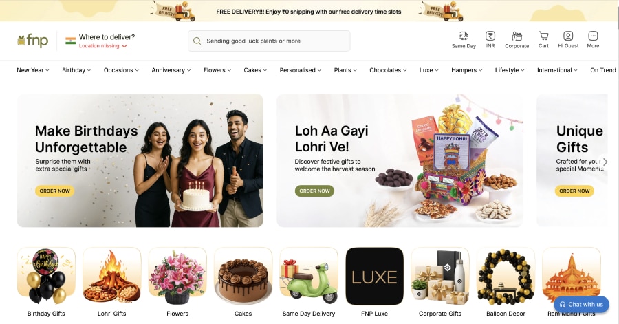 Ferns n Petals - Flower Shop Website Example Ferns n Petals - Flower Shop Website Example