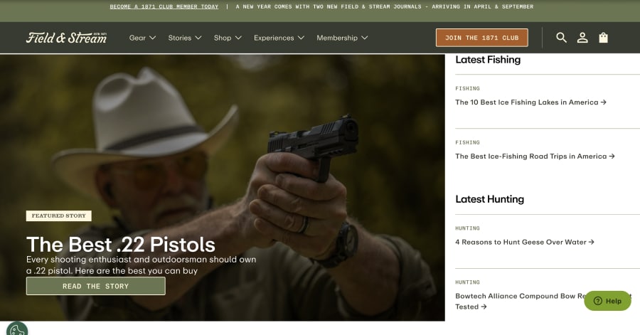 Field & Stream - Hunting Website Example Field & Stream - Hunting Website Example