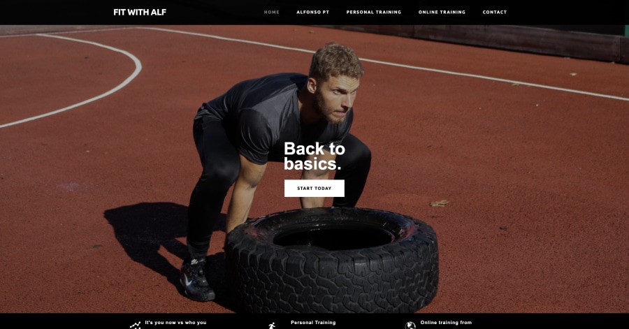 Fit With Alf - Fitness Website Example Fit With Alf - Fitness Website Example