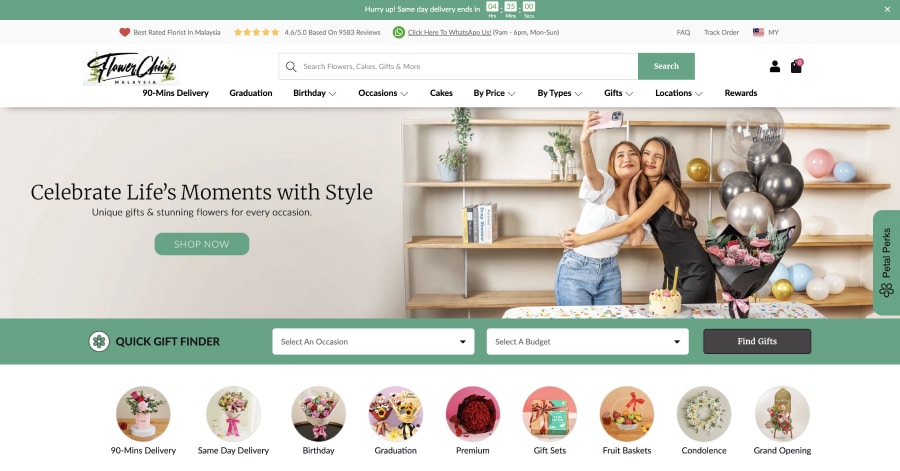 FlowerChimp Malaysia - Flower Shop Website Example FlowerChimp Malaysia - Flower Shop Website Example