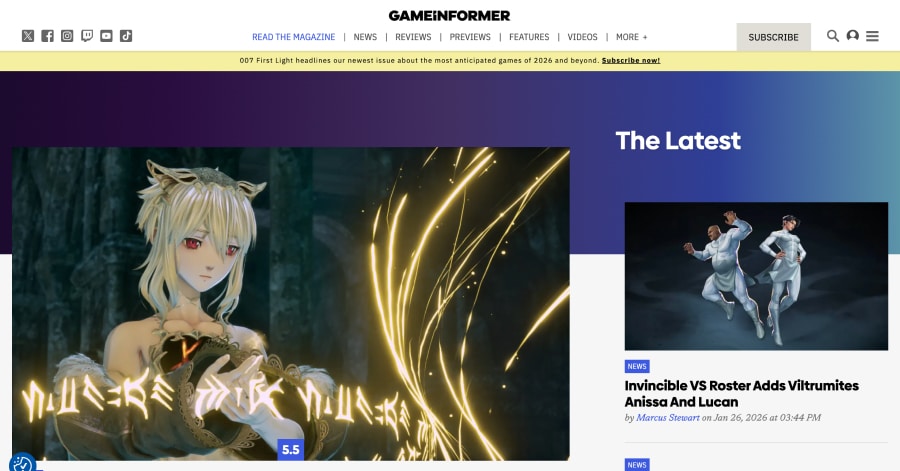 Game Informer - Gaming Website Example