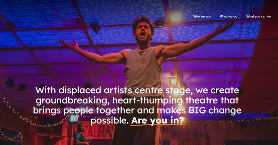 good chance - theatre website example