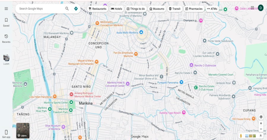 Google Maps - Web App Website