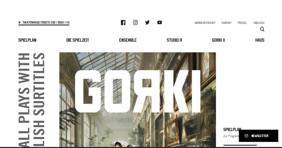 gorki - theater website example