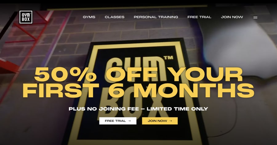 Gym Box - Fitness Website Example Gym Box - Fitness Website Example
