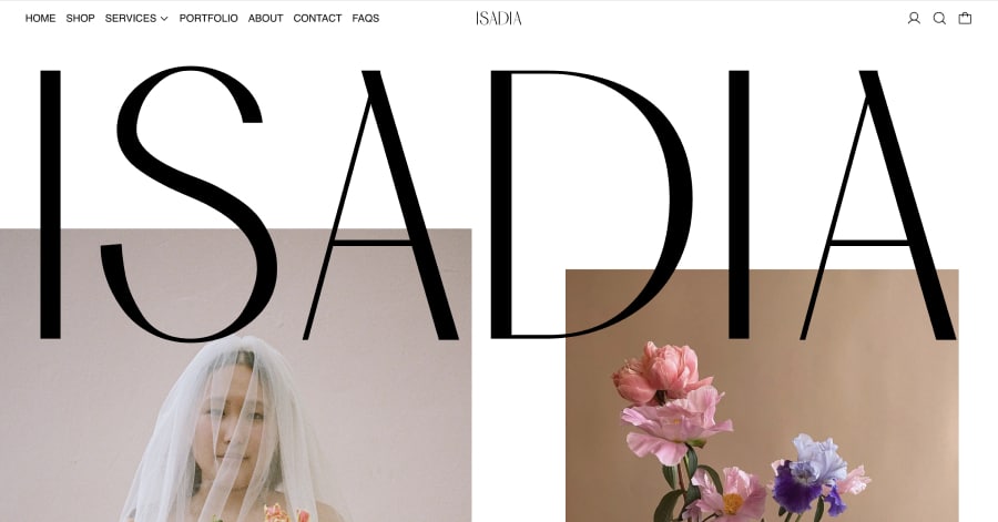 Isadia - Flower Shop Website Example Isadia - Flower Shop Website Example