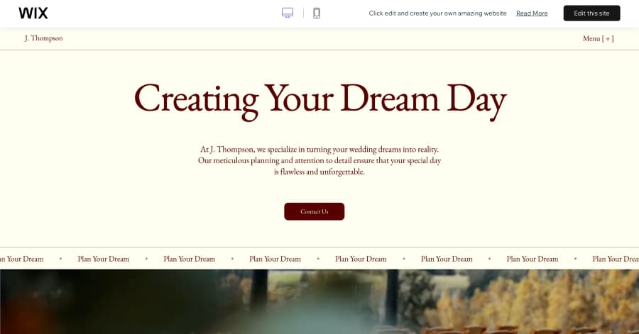 J. Thompson - Wedding Planner Website Template J. Thompson - Wedding Planner Website Template