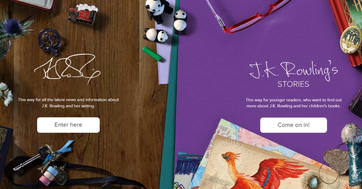 JK Rowling - Purple Web Design JK Rowling