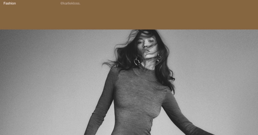Karlie Kloss - Model Website Examples
