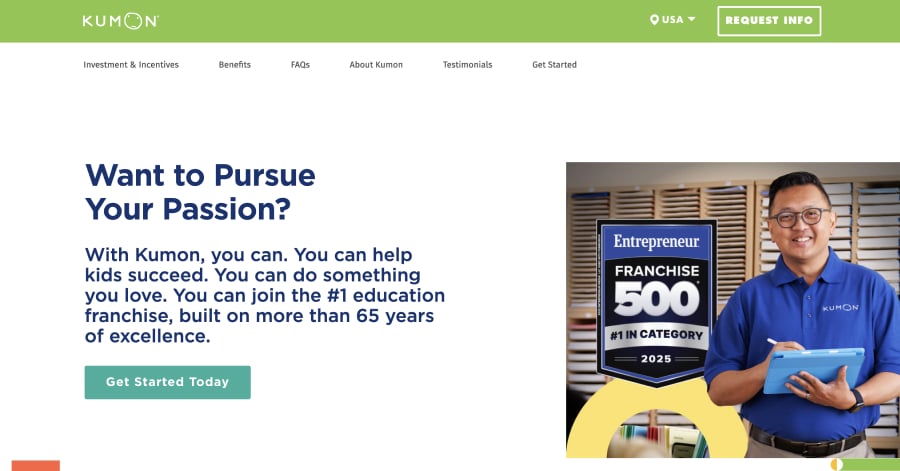 Kumon - Franchise Website Example Kumon - Franchise Website Example
