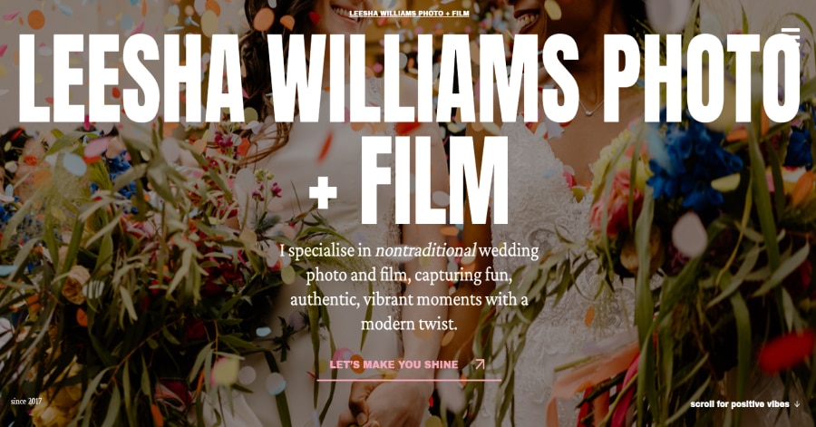 Leesha - Wix Wedding Website Leesha Williams Wix Website Example