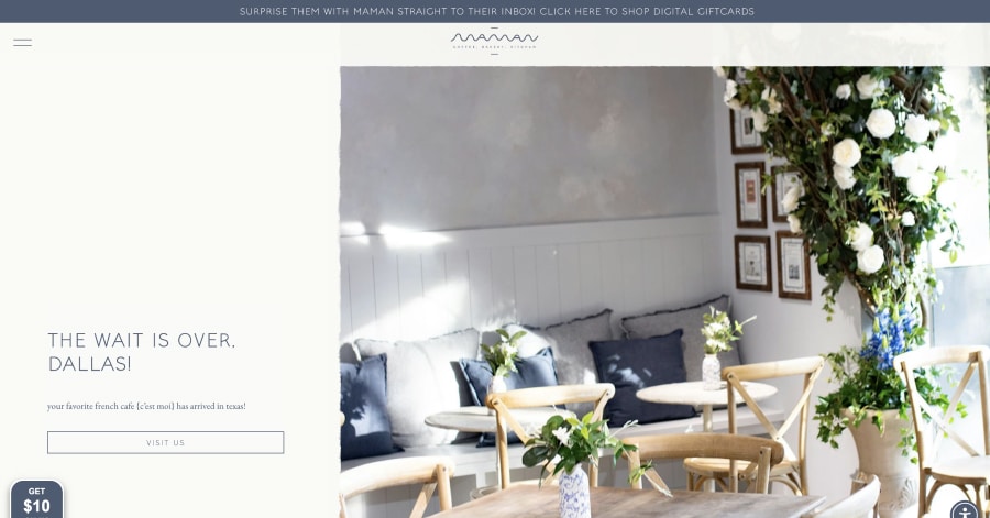 Maman - Franchise Website Example Maman - Franchise Website Example