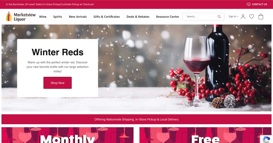 Marketview Liquor - Liquor Store Website Example