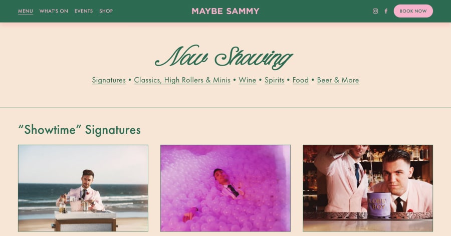 Maybe Sammy - Liquor Store Website Example