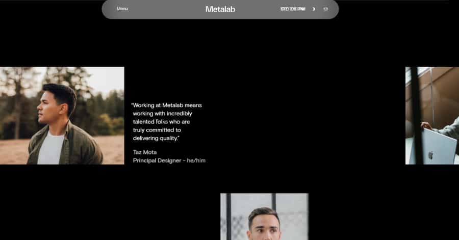 Metalab - Website Testimonial Example