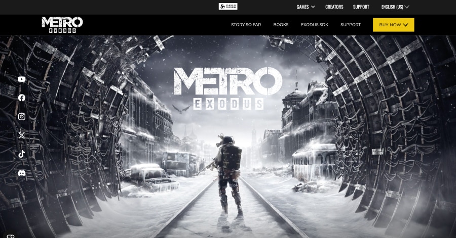 Metro Exodus - Gaming Website Example Metro Exodus - Gaming Website Example