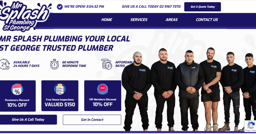 Mr. Splash - Plumbing Website Examples 