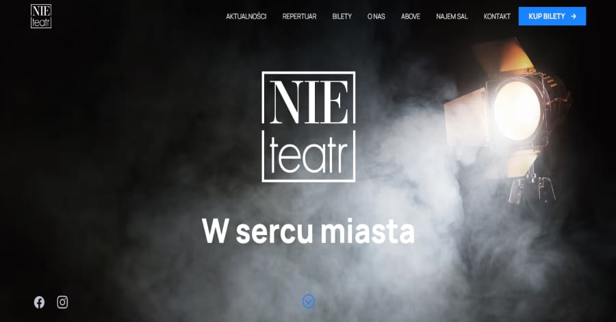 nie teatr - theater website examples